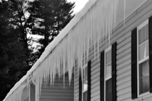 ice dam on a roof