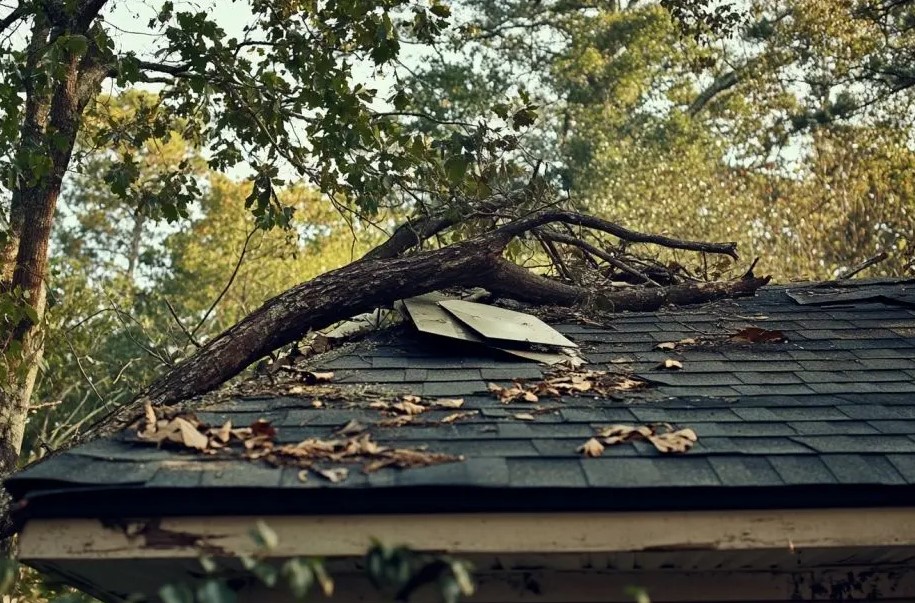 tree damage to roof